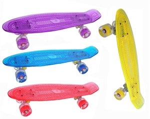 Xslide 22 İnç Ledli Kaykay Şarjlı Led Işıklı 1. Sınıf Kaykay 80 Kg Taşıma Kapasitesi