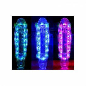 Xslide 22 İnç Ledli Kaykay Şarjlı Led Işıklı Kırmızı