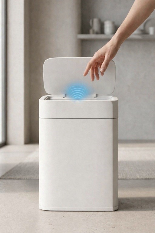 22 Litre Kızıl Ötesi Sensörlü Otomatik Çöp Kovası Ofis Mutfak Banyo Antibakteriyel Çöp Kovası