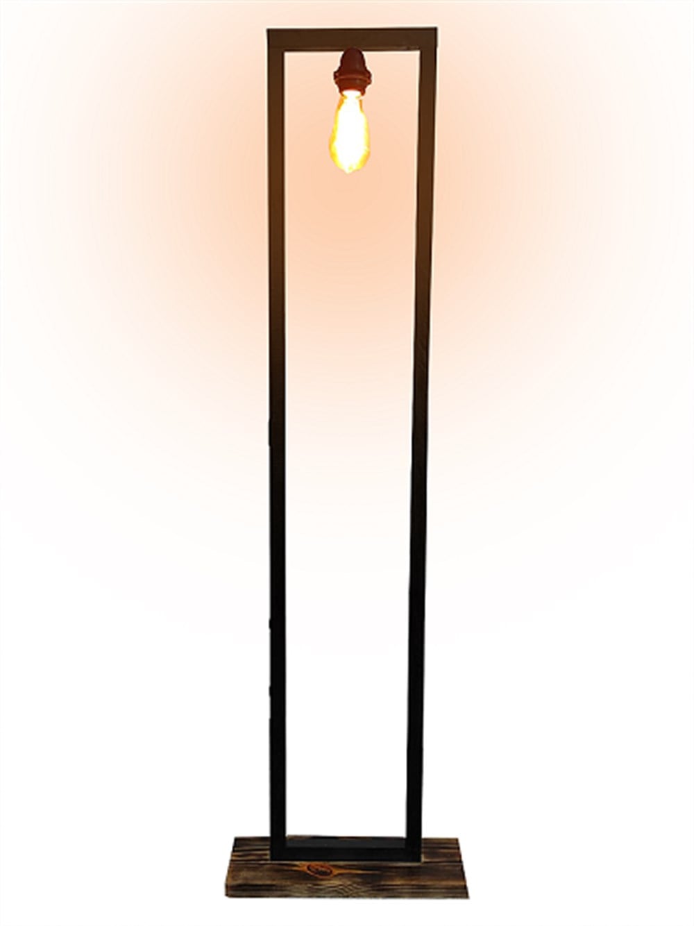 Ahşap Dik 2 Ayak Lambader 120 Cm