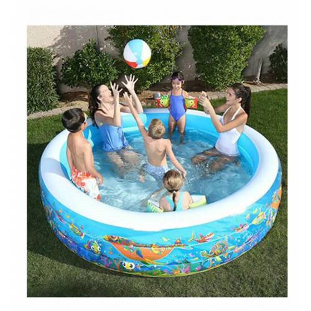 Bestway 51122 Okyanus Desenli Şişme Havuz Mega Boy 196X53 CM