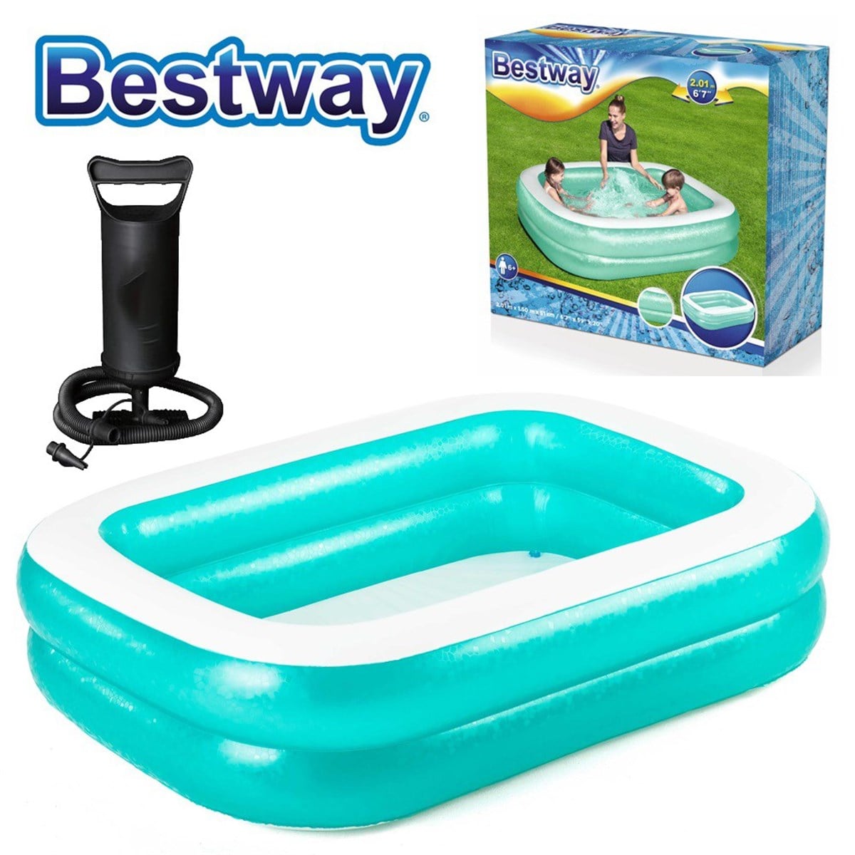 Bestway 54005 Büyük Boy Şişme Havuz 201x150x51 Cm Pompa Hediyeli