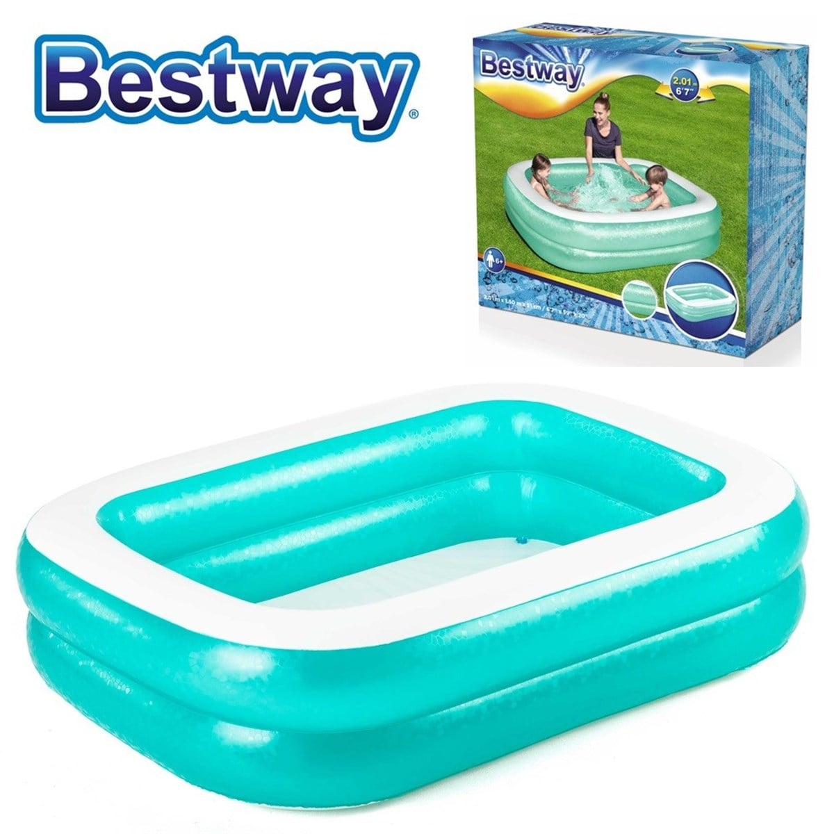 Bestway 54005 Büyük Boy Şişme Havuz 201 X 150 X 51 Cm