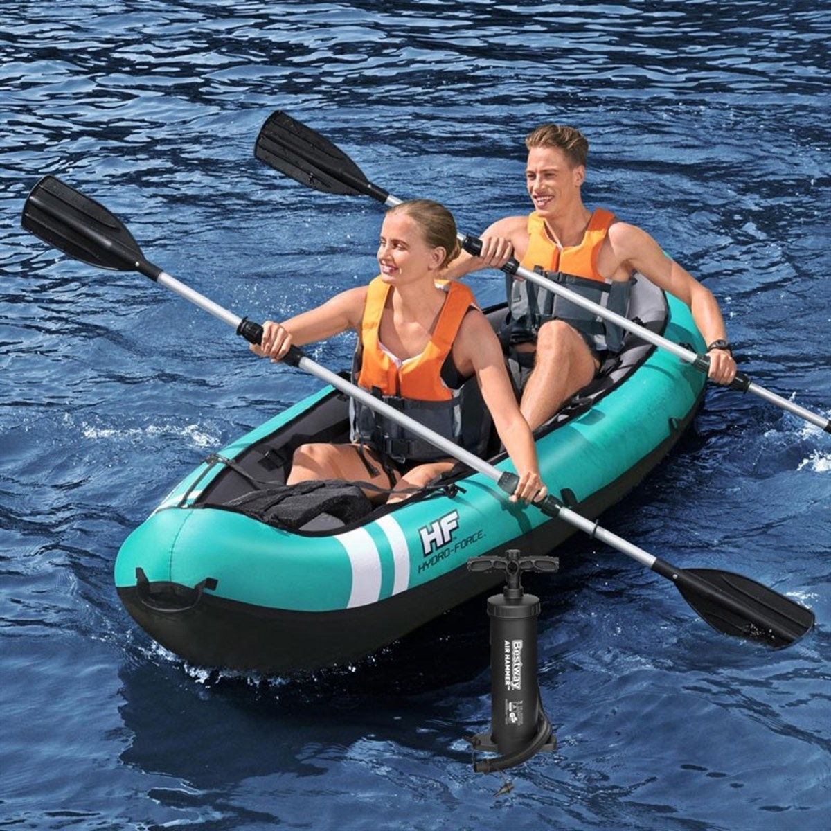 Bestway Hydroforce Ventura 2 Kişilik Şişme Kano Kürek + Pompa Yeni Sezon