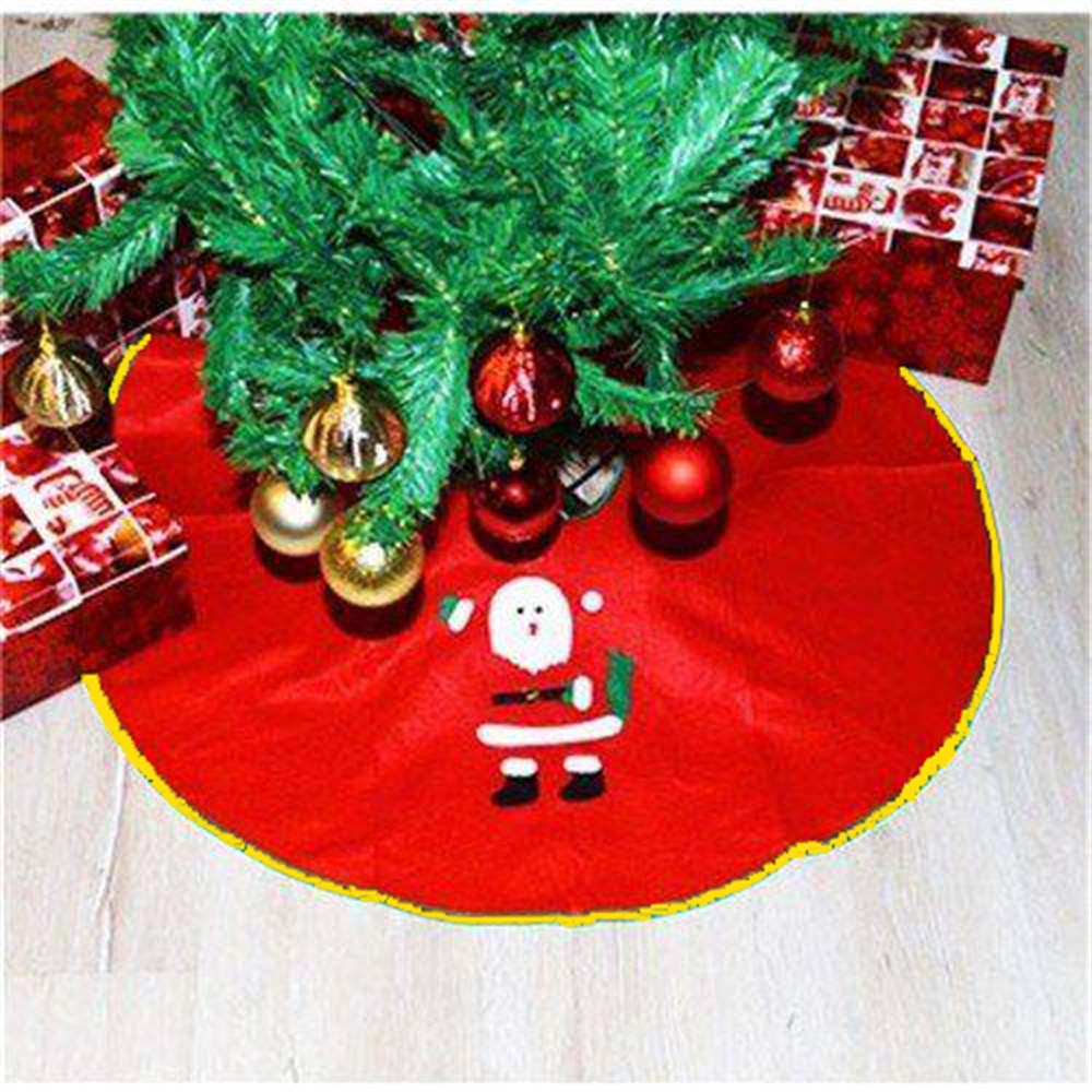 Can Noel Babalı Kırmızı Keçe Yılbaşı Çam Ağacı Altı Örtüsü ( 90 cm)