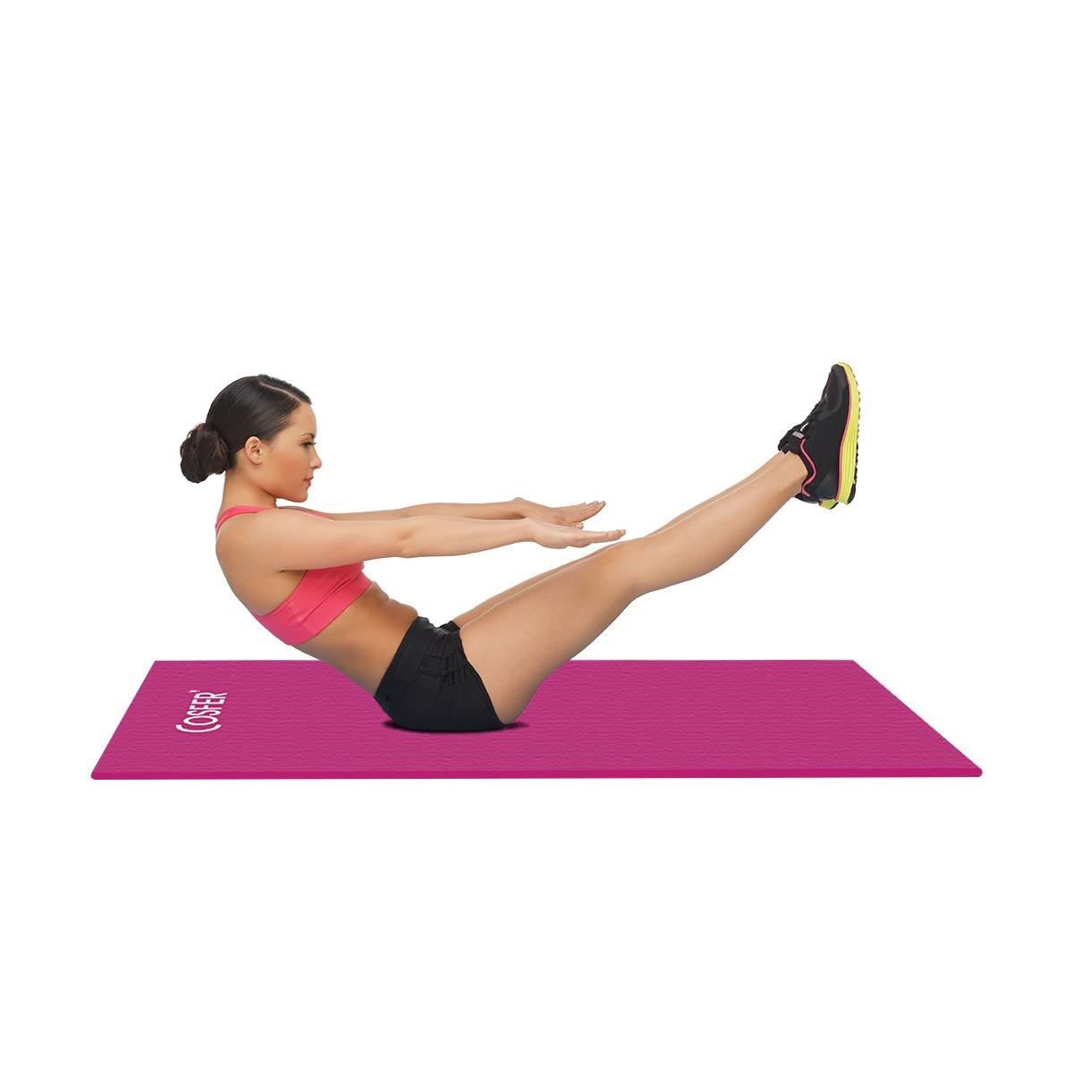 Cosfer 10 mm Pilates ve Yoga Minderi Pembe