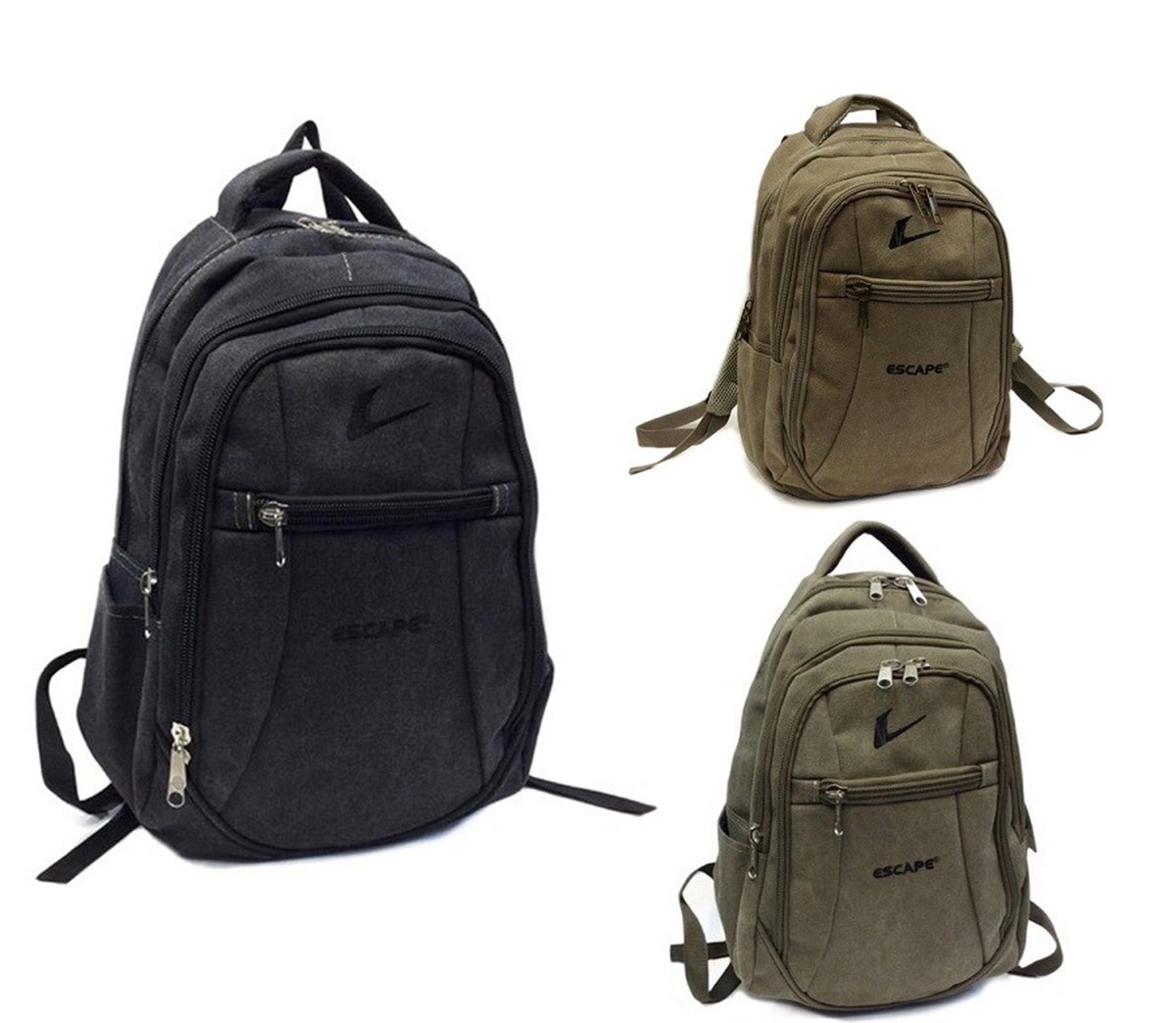 Escape 307 Laptop Bölmeli Canvas Kumaş Sırt Çantası 