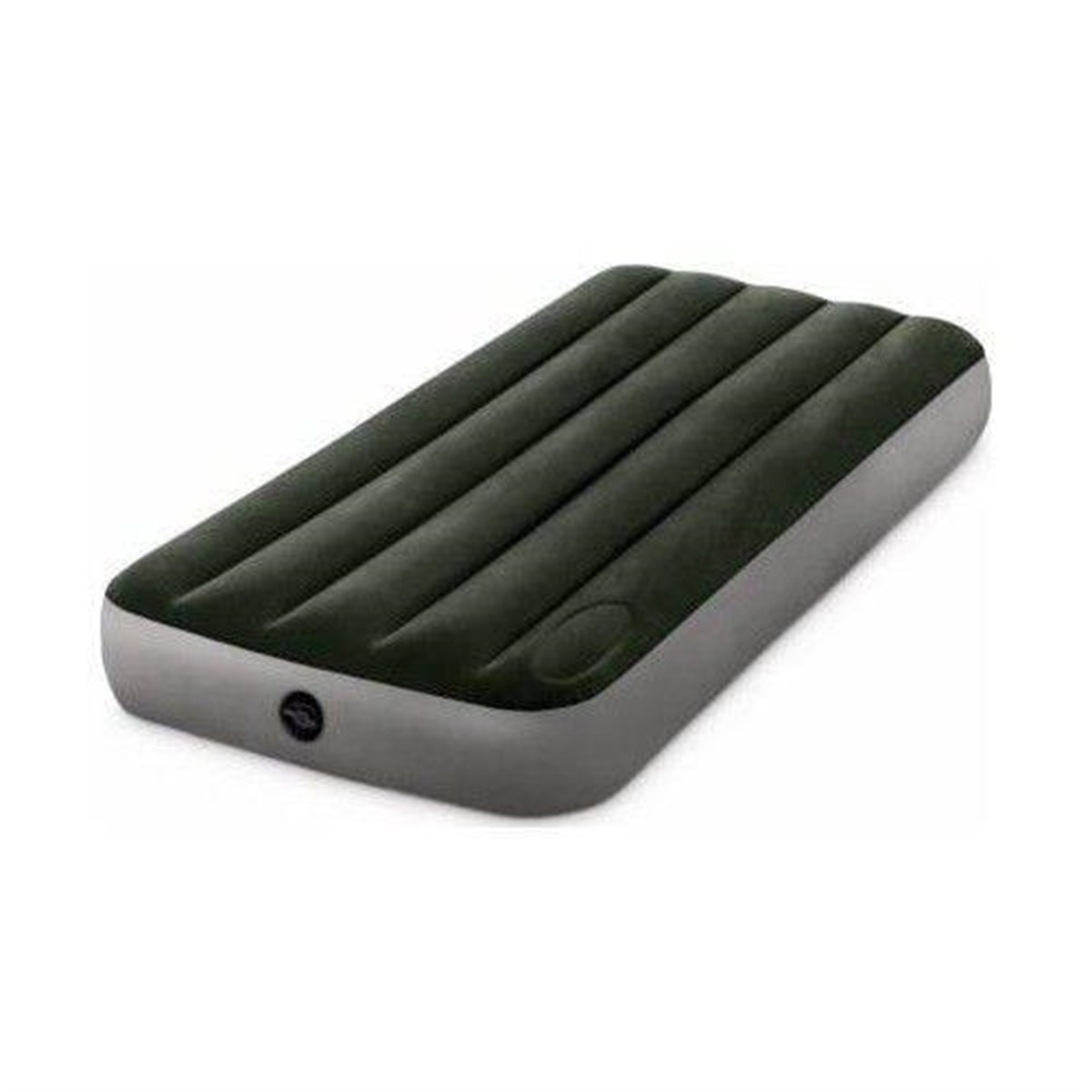 İntex 64760 Yeşil-Gri Renk Kendinden Ayak Pompalı Şişme Yatak 76x191x25 cm. 