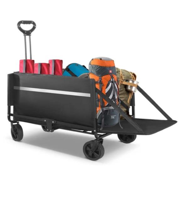 Katlanır Wagon Araba Kamp Arabası 100 Kg Taşıma Kapasiteli Outdoor Plaj Kamp Arabası