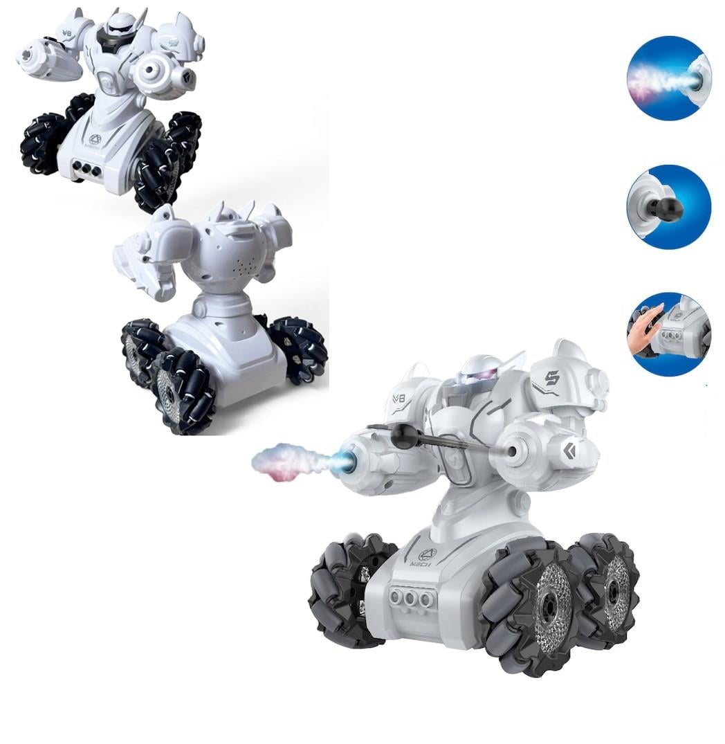 Kumandalı Işıklı Mermi Ve Buhar Atan Full Fonksiyon Robot Araba