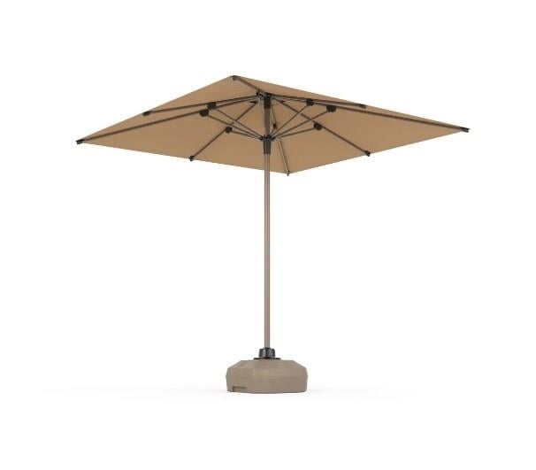 Mini Pro Push-up Sistemli Şemsiye 210x210 Bahçe Balkon Plaj Şemsiyesi Kapuçino