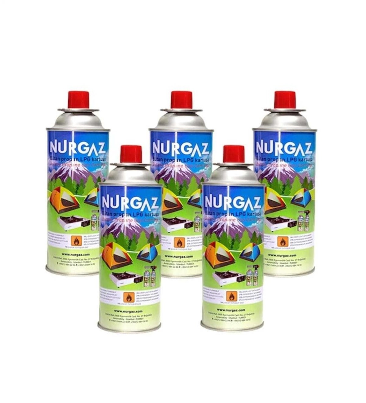 Nurgaz 220 Gr Kartuş 5 Li Set