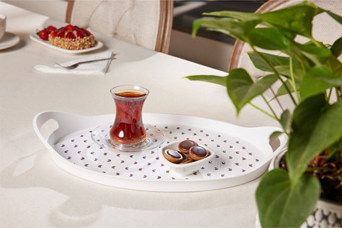 Oval Kaydırmaz Tepsi