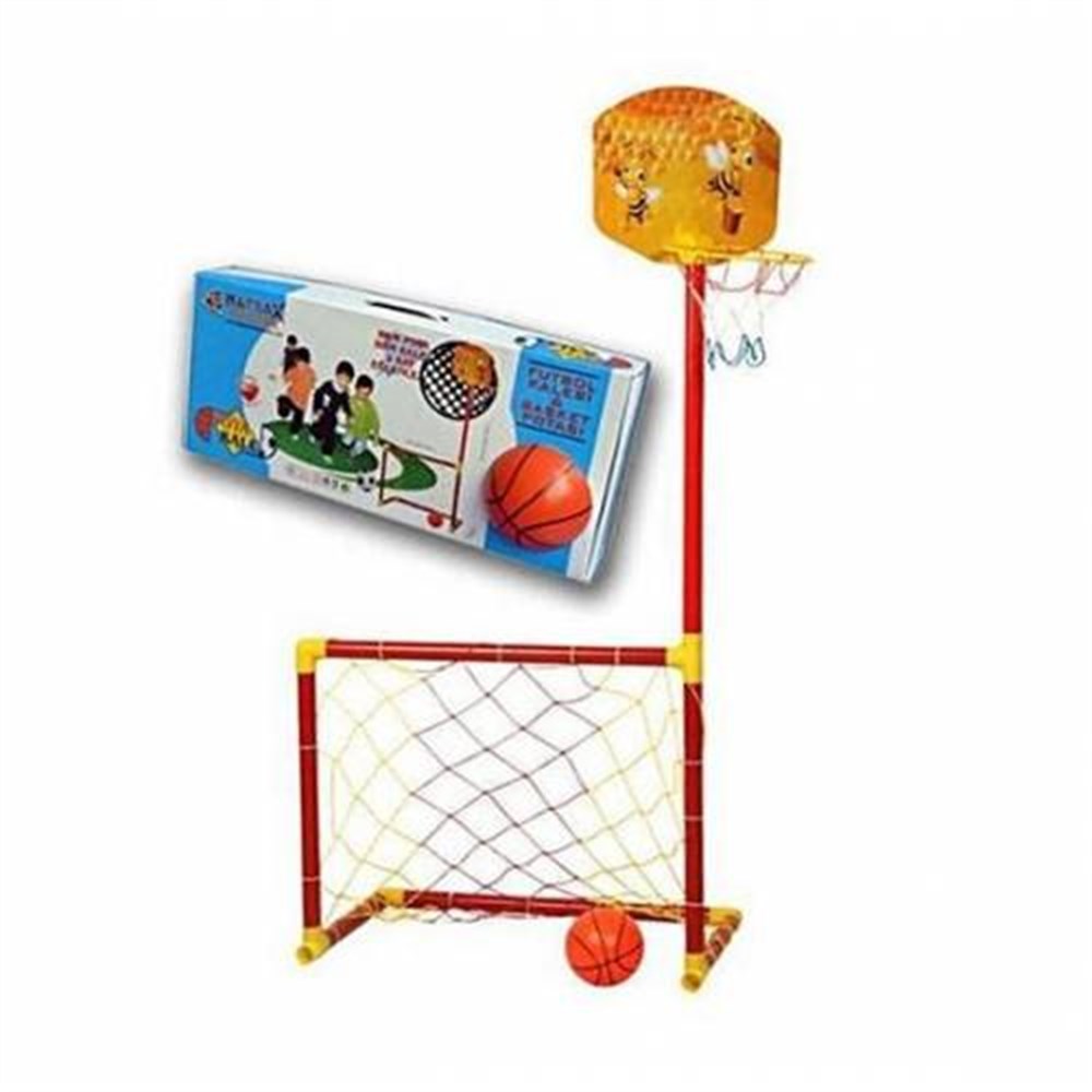 Portatif Futbol Kalesi Ve Basket Potası Spor Seti