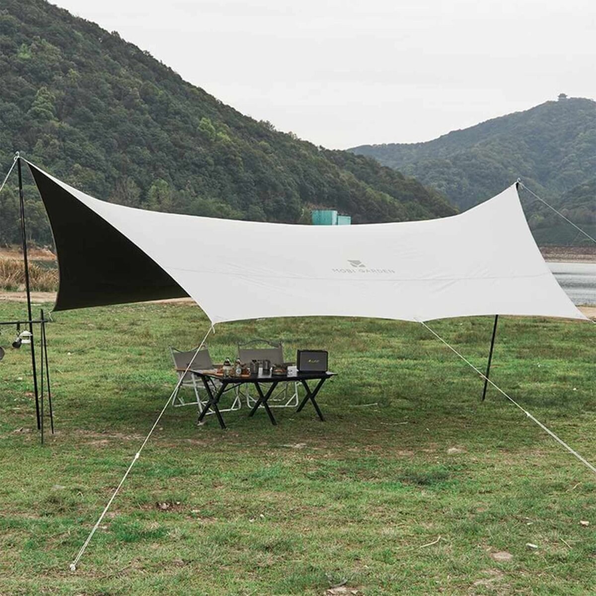 Su Geçirmez Direkli Tente 440x440x220cm Oxford Kumaş Tarp Kamp Gölgeliği 