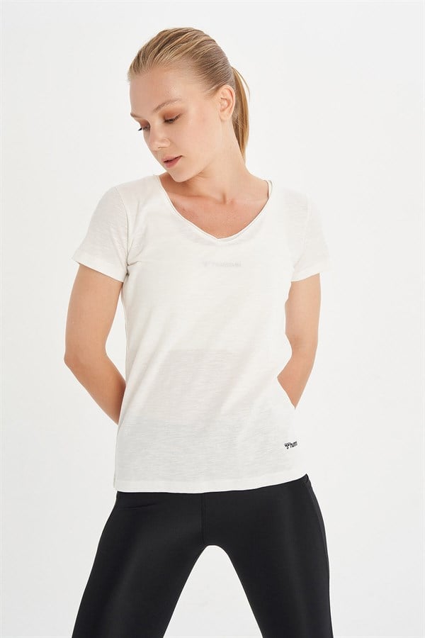 HMLFLORELLA T-SHIRT krem SB5402 HMLFLORELLA T-SHIRT krem SB5402
