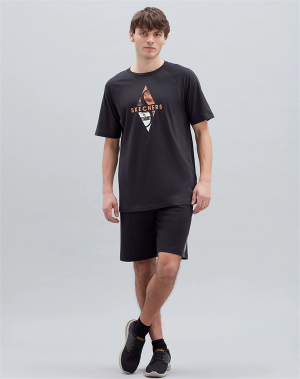 Skechers M Graphic Tee Diamond Logo T-Shirt S221133-001 Skechers M Graphic Tee Diamond Logo T-Shirt S221133-001