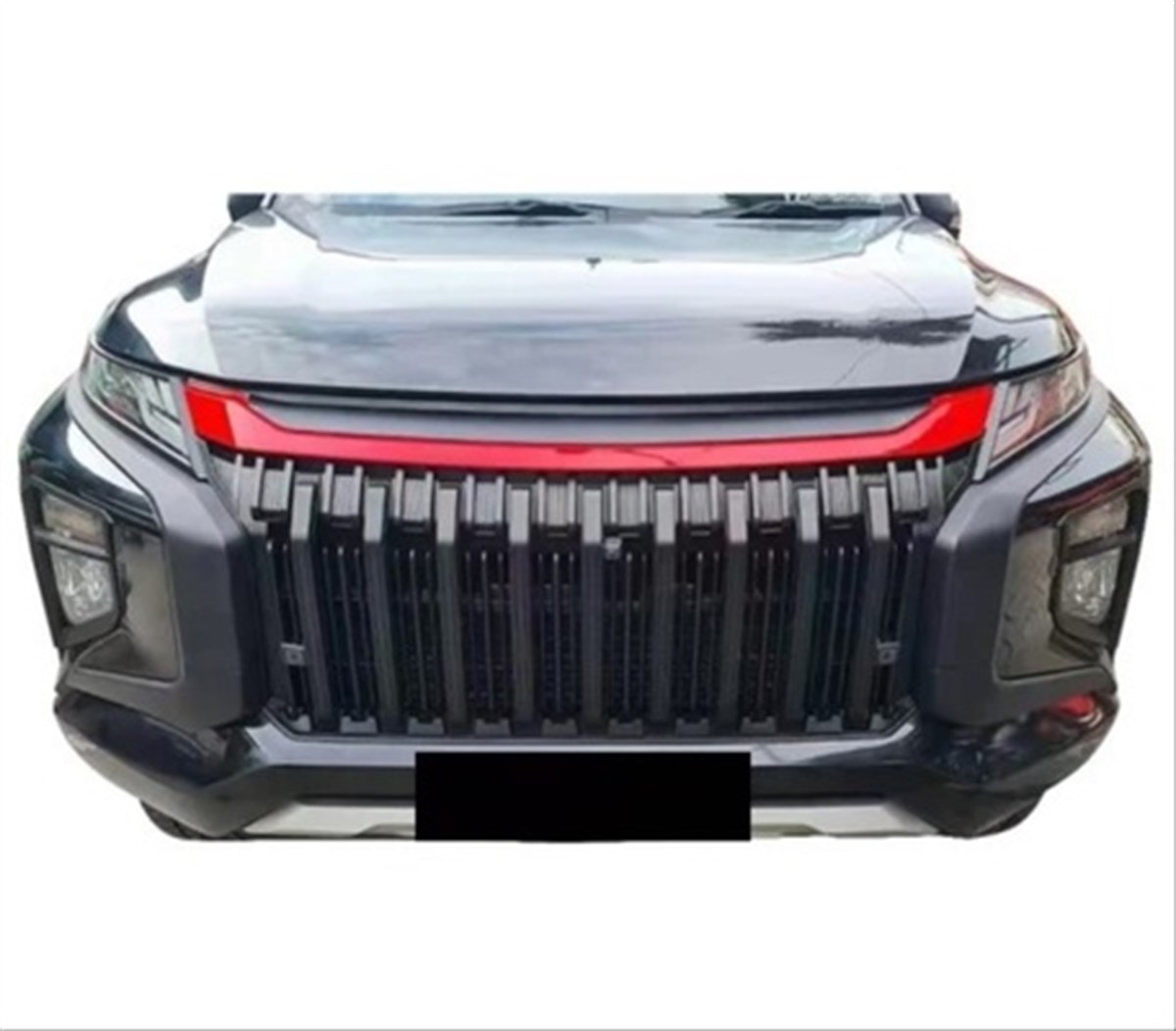 Mitsubishi L200 2019+ Siyah Panjur ( Kırmızı Çizgili )