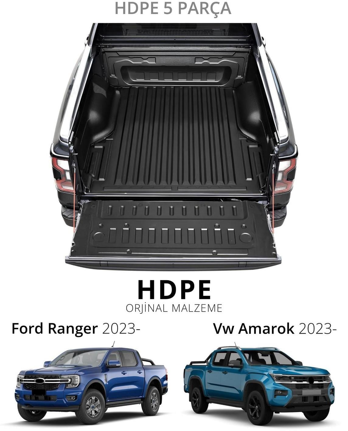 Ford Ranger 4 HDPE Kasa Havuzu Kaplama 2023+