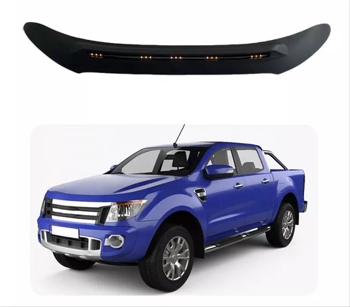 Ford Ranger T7 T8 Ledli Kaput Rüzgarlığı