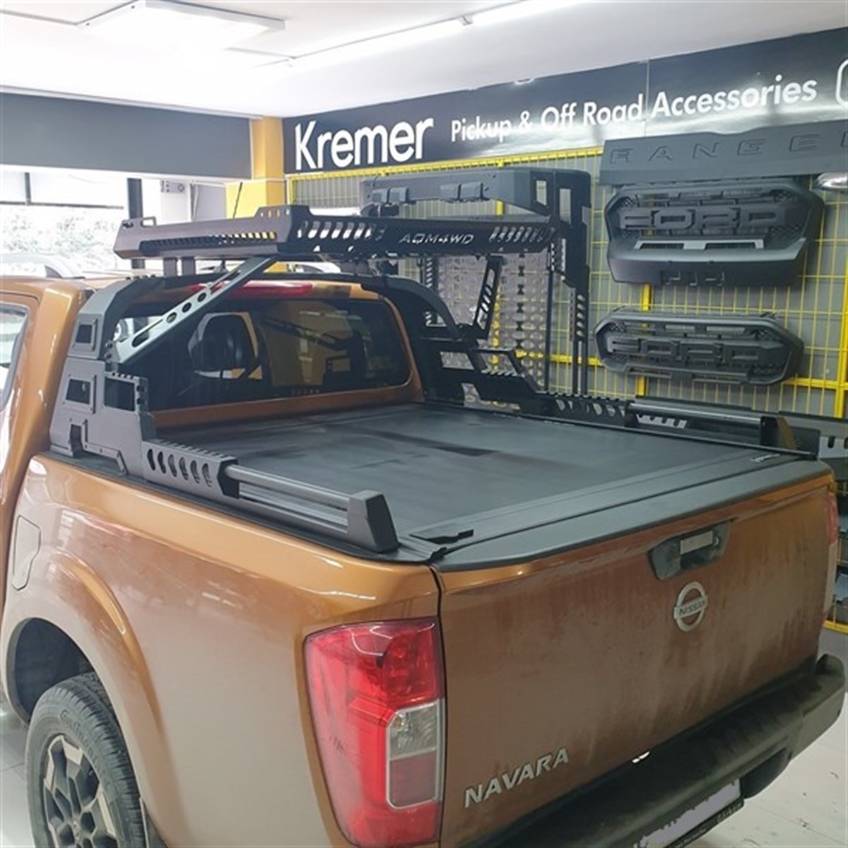 Nissan Navara Sepetli Rollbar - Kasa Üstü Sepetli Roll Bar - (AQM-S10)