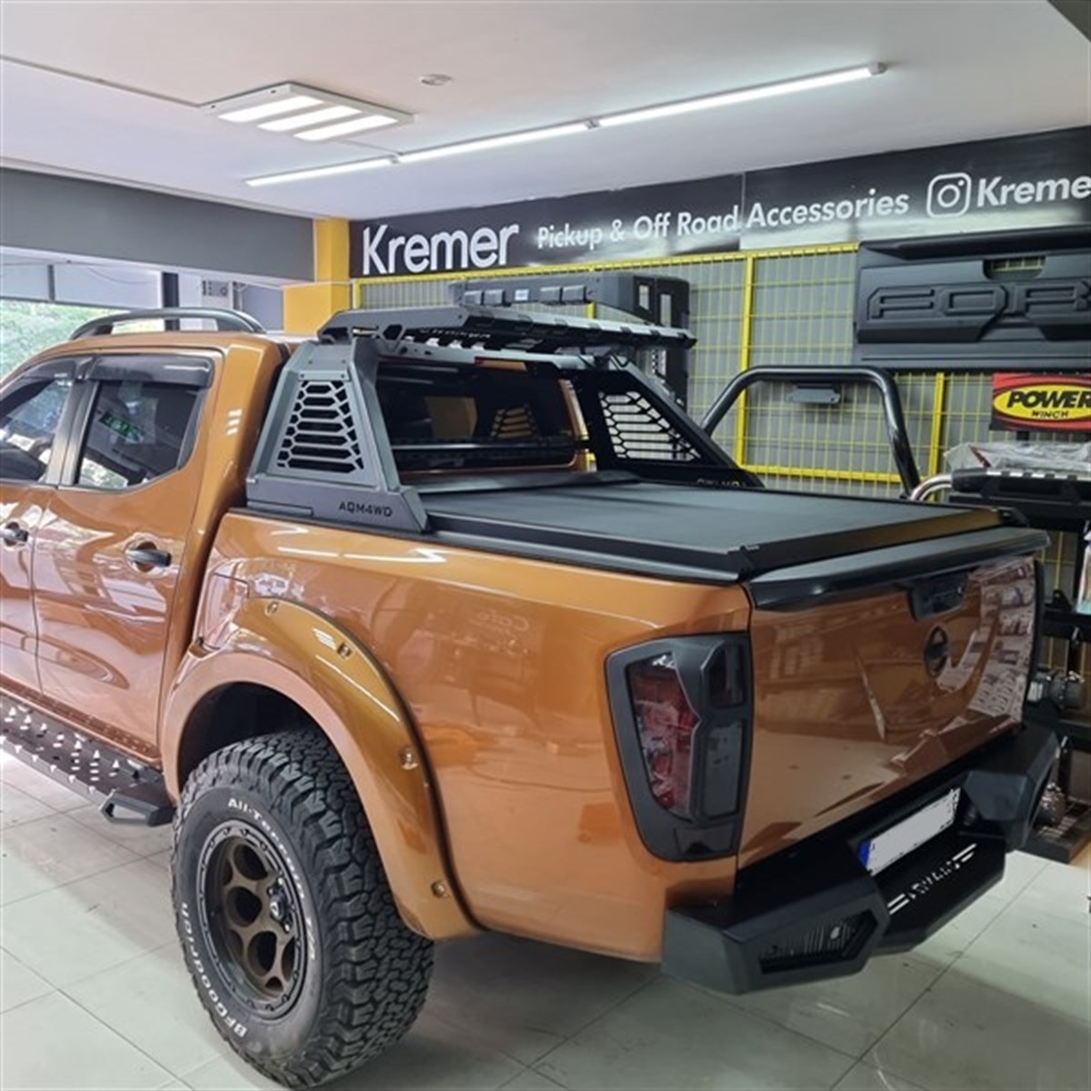 Nissan Navara Sepetli Rollbar (Yeni Nesil Sepetli Roll Bar M10) AQM