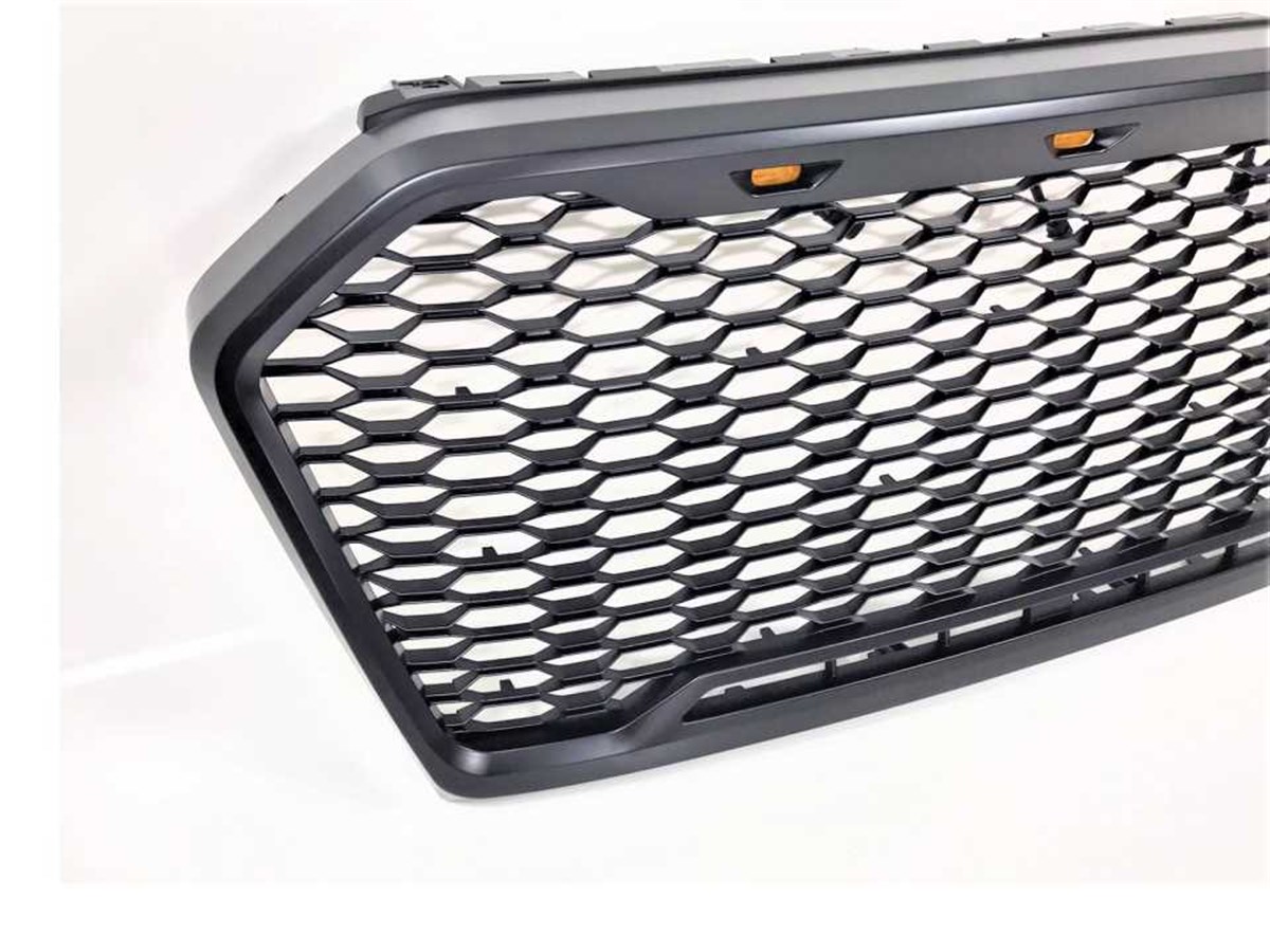 Ford Ranger T8 Yeni Tip Panjur ( Turuncu Led & Siyah Harfler)