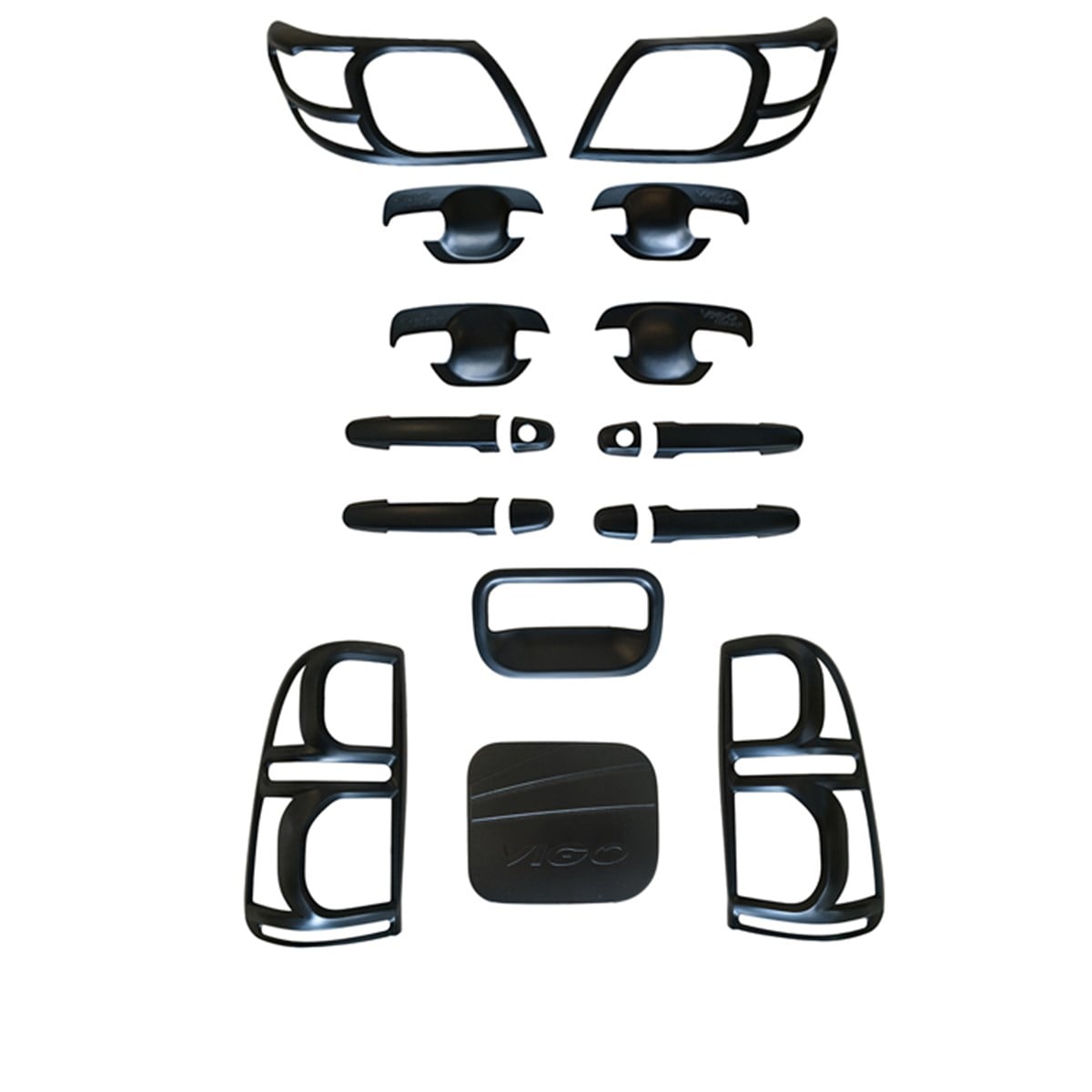 Toyota Hilux Vigo Kaplama Seti (2012-2015 6lı Mat Siyah Kaplama Seti