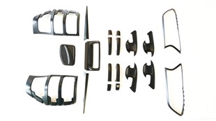 Ford Ranger Kaplama Seti (2015+ Mat Siyah 6 Parça Kaplama Seti)