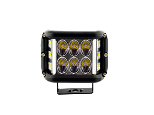 Off Road Tek Adet 6 Işıklı LED (Çakarlı Çalışma Lambası) Kare 12-24v Sarı-Beyaz