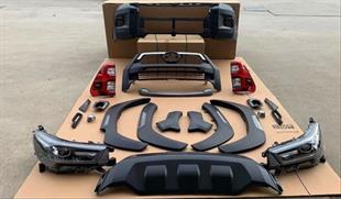 Toyota Hilux Revo 2016-2020 İçin 2021+ Rocco Dönüşüm Far&Stop Dahil (Full Facelift) Body Kit