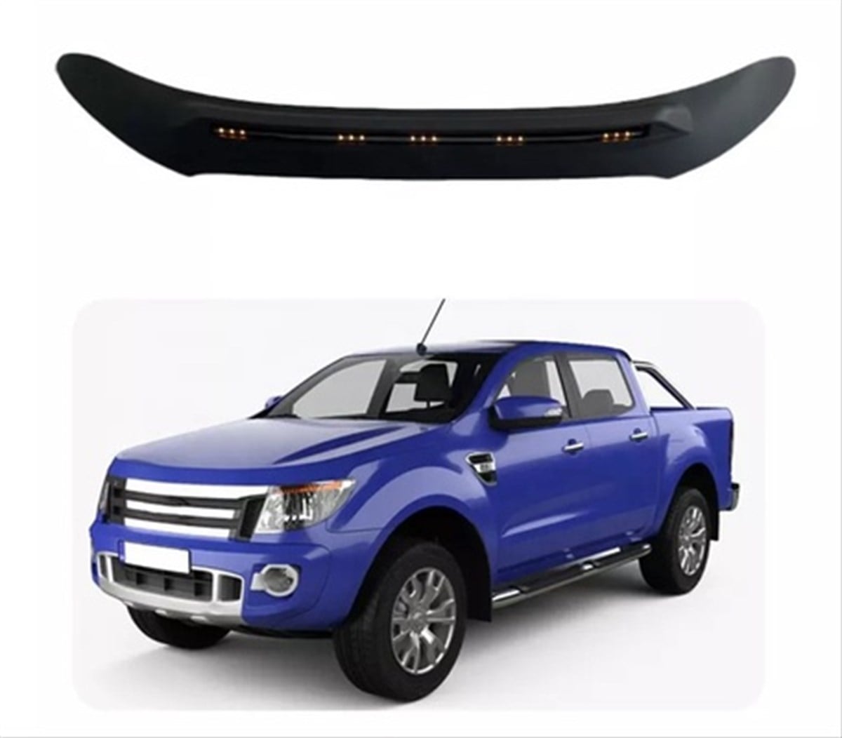 Ford Ranger T7 T8 Ledli Kaput Rüzgarlığı