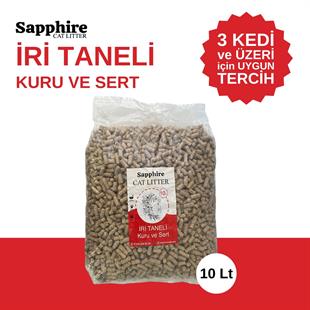 Sapphire İri & Kalın Taneli Topaklanan Kedi Kumu 10 Lt