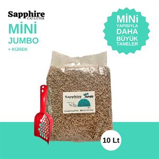 Sapphire Mini Jumbo İnce Taneli Hızlı Topaklanan Kedi Kumu 10 Lt + Kürek