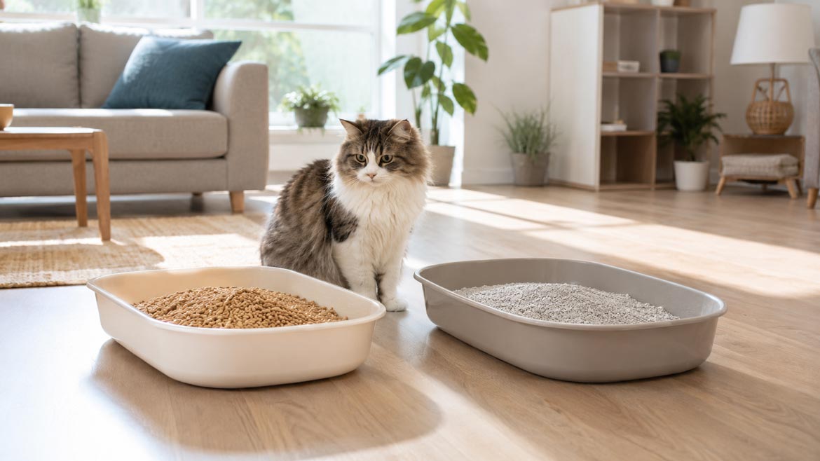 Çam Peleti mi Bentonit mi? Kedi Kumu Seçerken Hangisi Daha İyi?