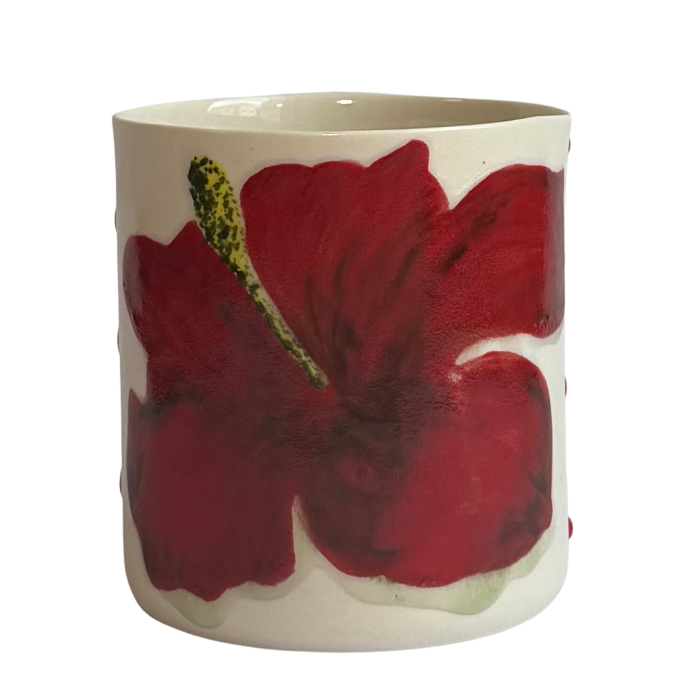 GAIA-HIBISCUS/LARGE PORSELEN BARDAK