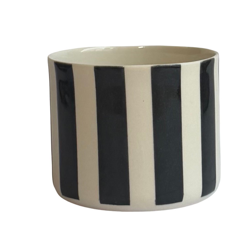 GEO-LINE/MEDIUM-Black PORSELEN BARDAK