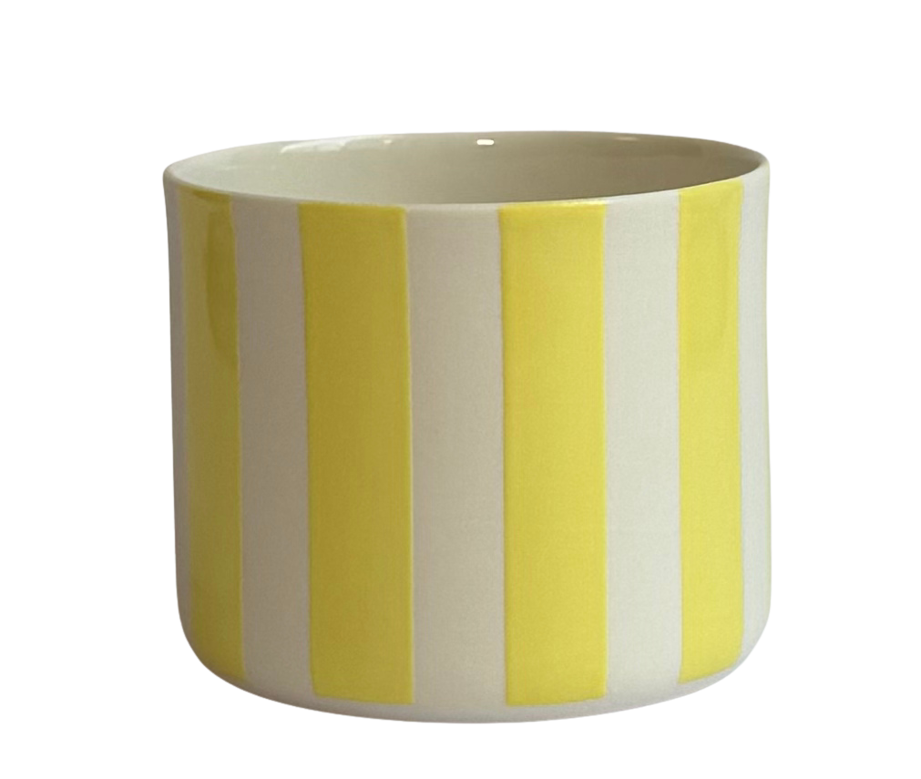 GEO-LINE/MEDIUM- Yellow PORSELEN BARDAK