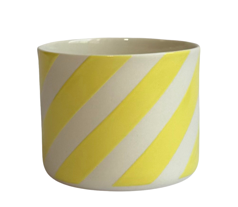 GEO-SPIRAL/MEDIUM- Yellow PORSELEN BARDAK