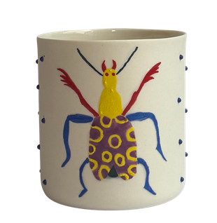 GAIA-BEETLE NO 3/LARGE PORSELEN BARDAK