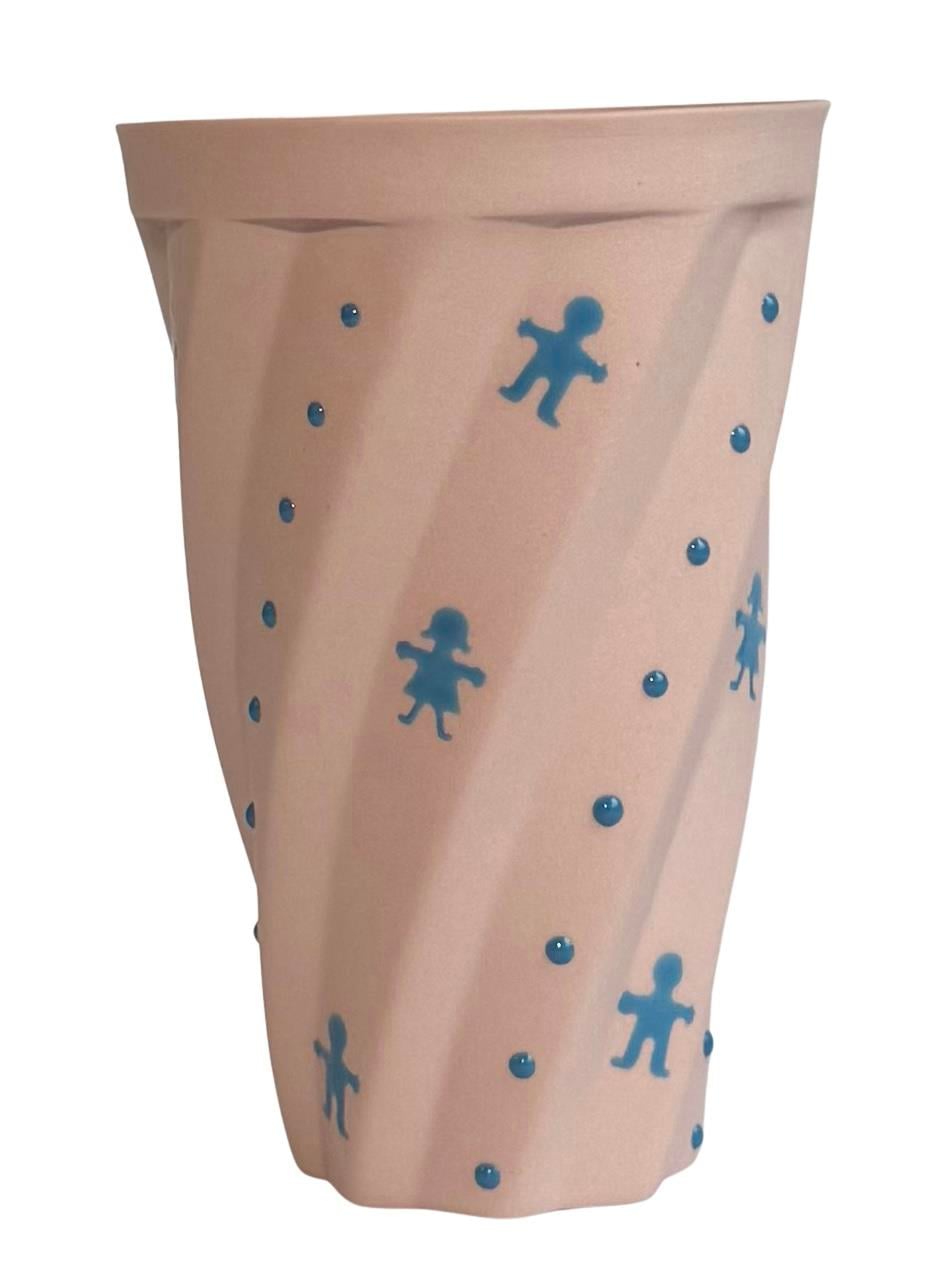 BOMBAY-PINK/BLUE CHILD PORSELEN BARDAK