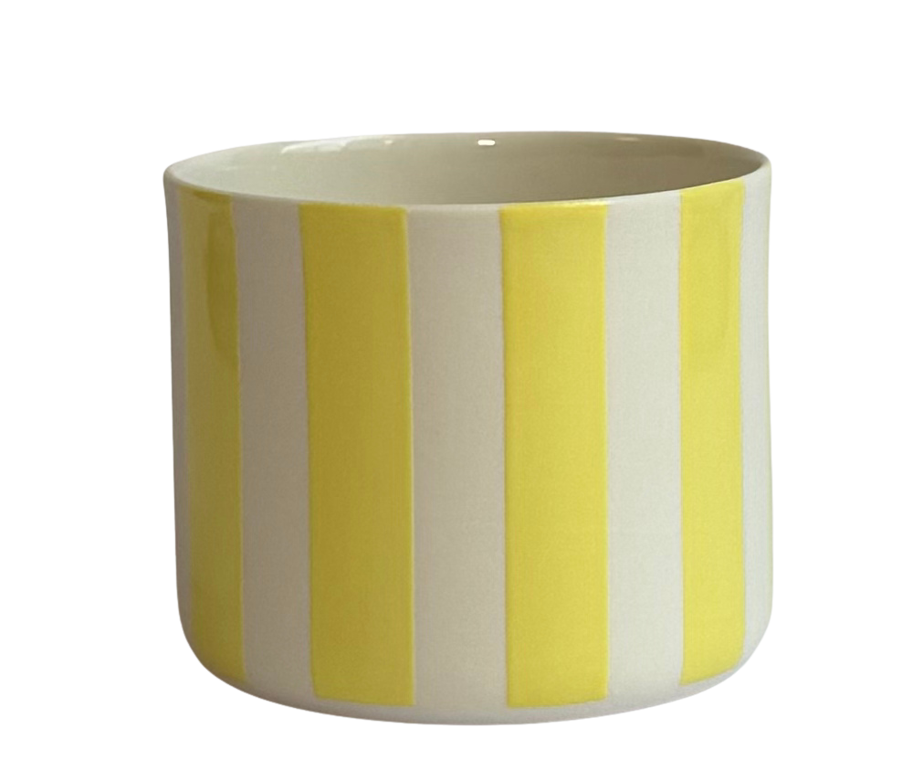GEO-LINE/MEDIUM- Yellow PORSELEN BARDAK