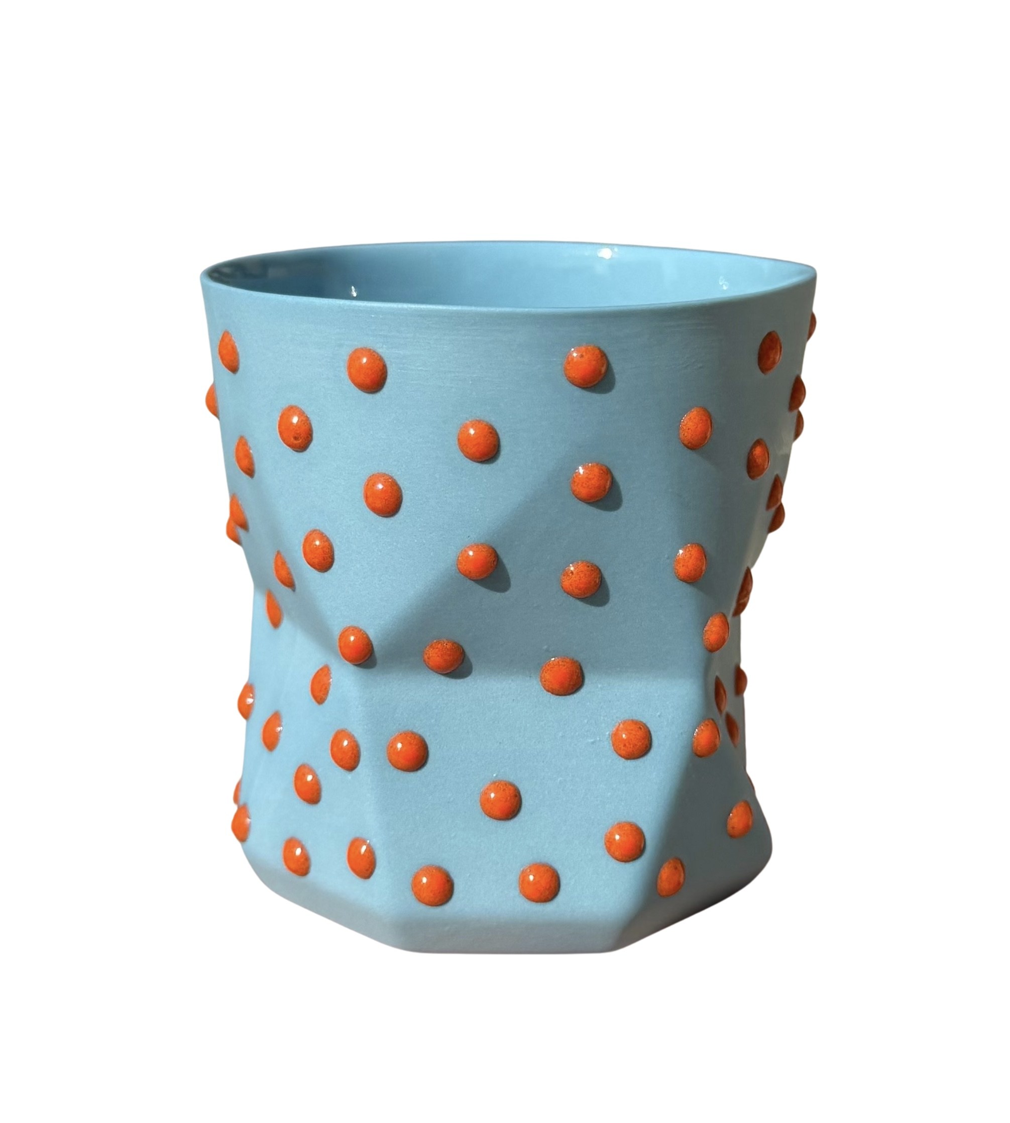 OTTO-SKY BLUE/ORANGE PORSELEN BARDAK