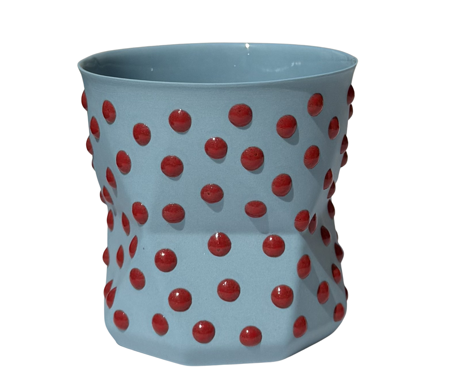 OTTO-SKYBLUE/RED PORSELEN BARDAK