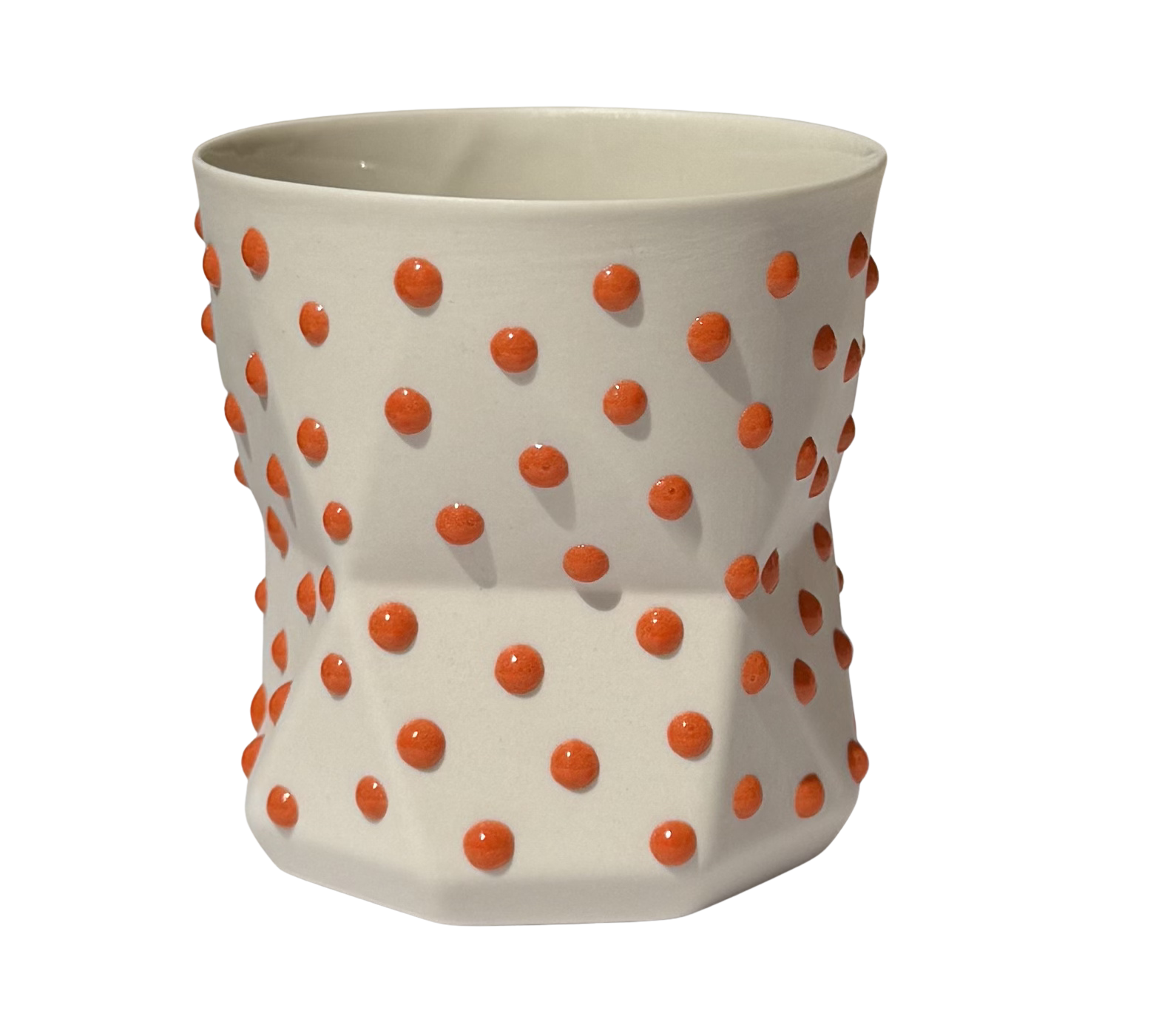 OTTO-WHITE/ORANGE PORSELEN BARDAK