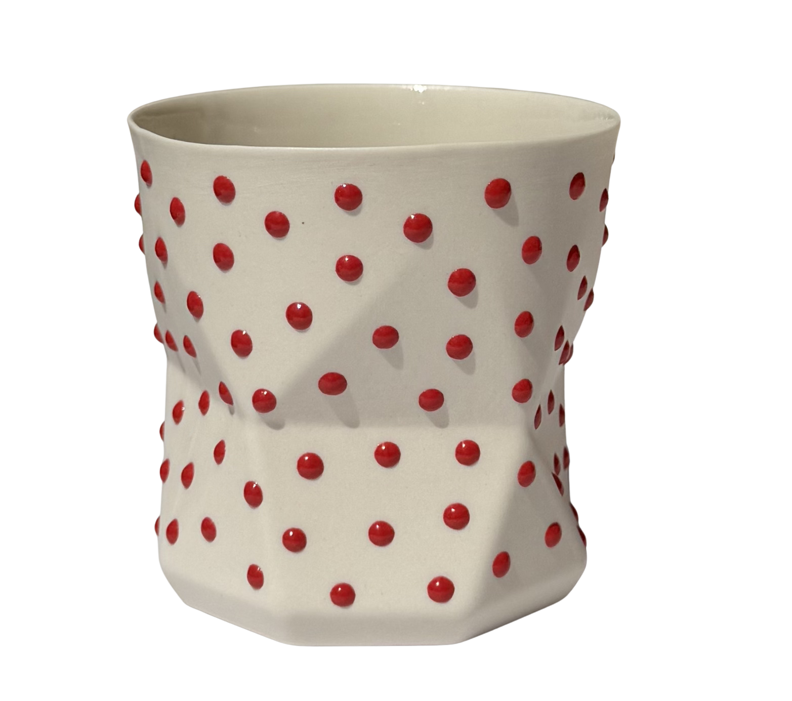 OTTO-WHITE/RED PORSELEN BARDAK