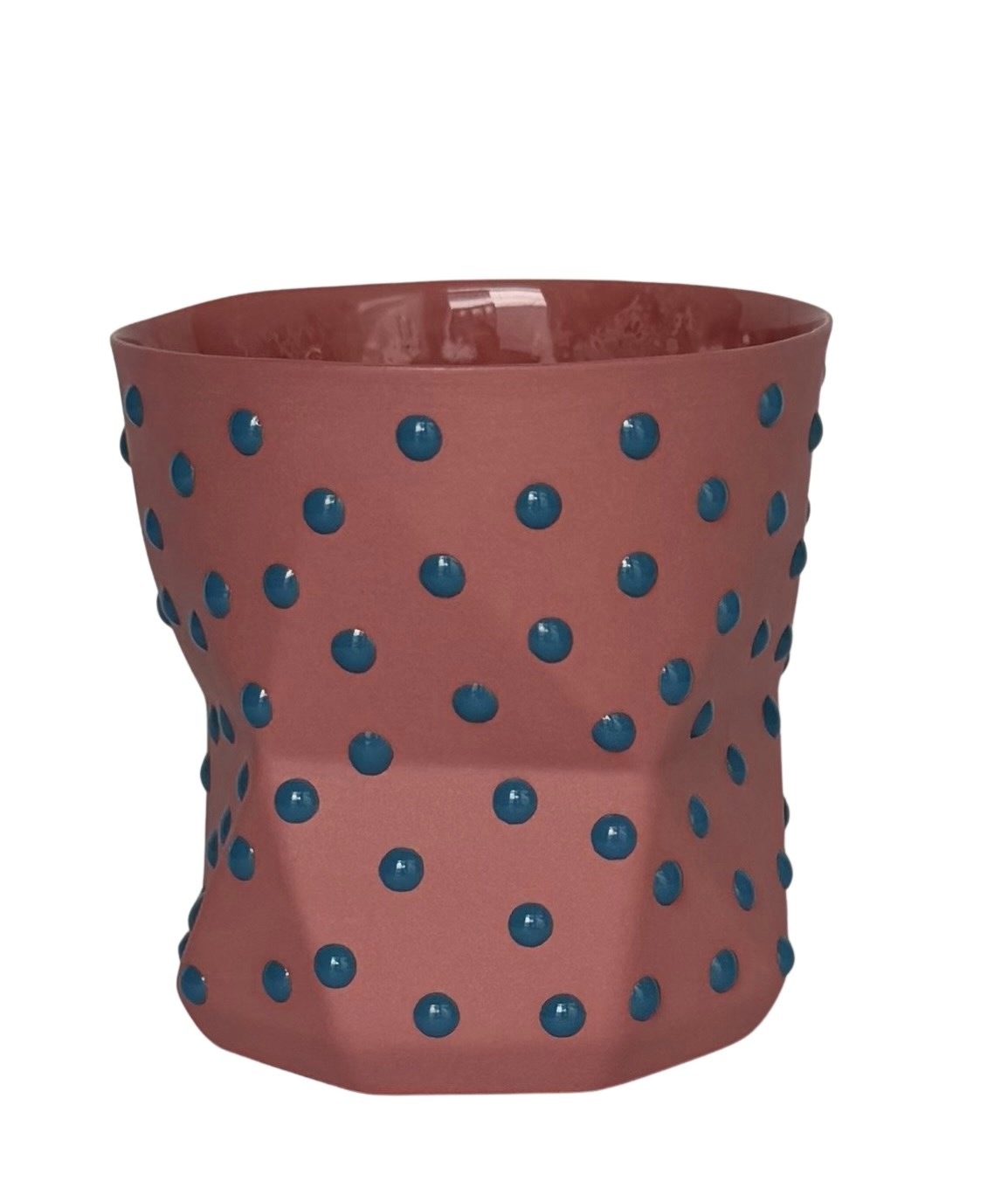 OTTO-WILD BERRY/SKY BLUE  İÇİ BATİK DESENLİ PORSELEN BARDAK