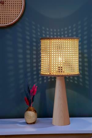 İstanbul Serisi Heybeli Hazeran Ahşap Abajur