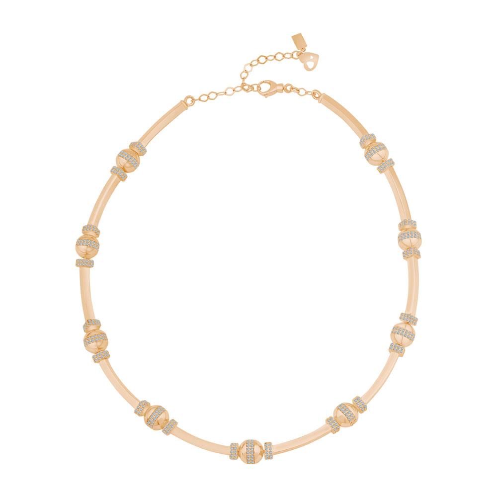 Altın Silindir Tasarım Kolye