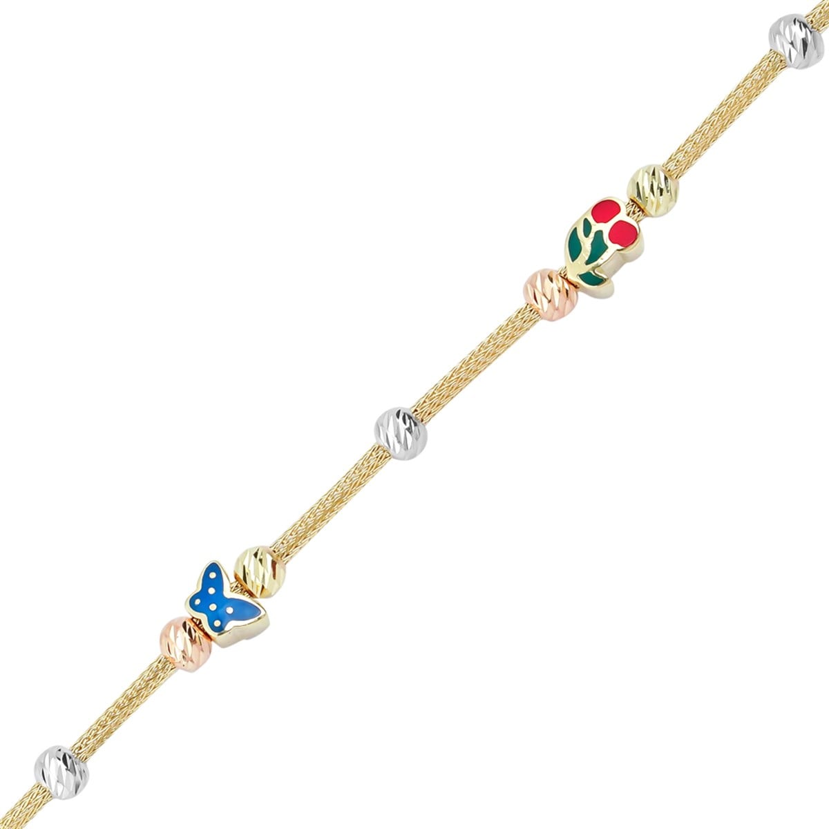 Kelebek Mineli Çocuk Bilekliği